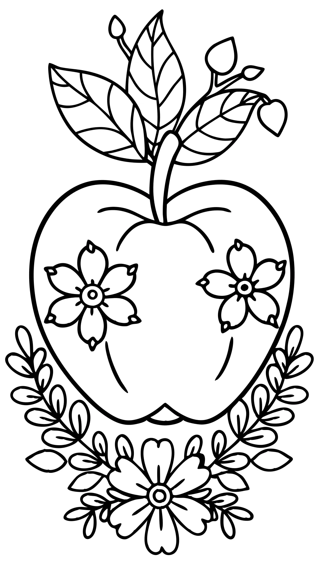 coloriage de pomme gratuit